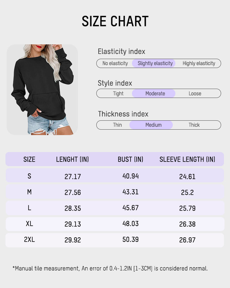 Casual Solid Color Crewneck Sweatshirt Pullover