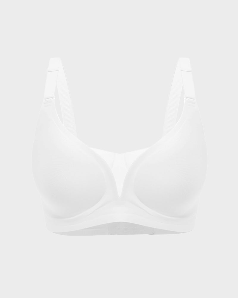 Seamless Mesh Panel Invisible Thin Bra