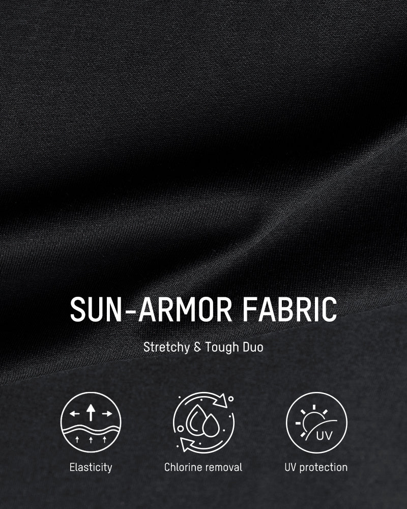 Sporty Color Block Side Slit Skirted Bikini Set