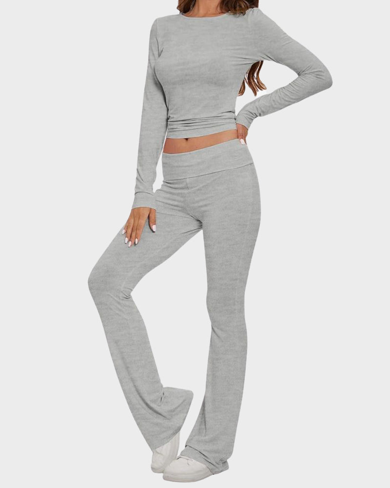 Long Sleeve Cotton Jersey Lounge Set