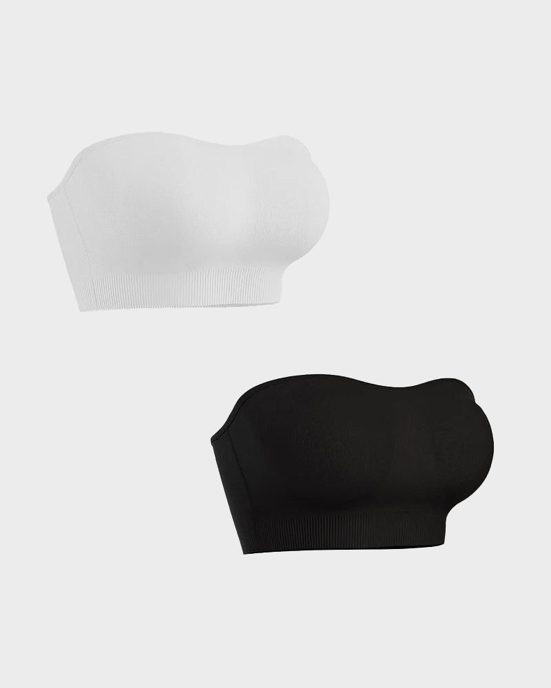 Brasier strapless sin varilla, sin costuras y antideslizante