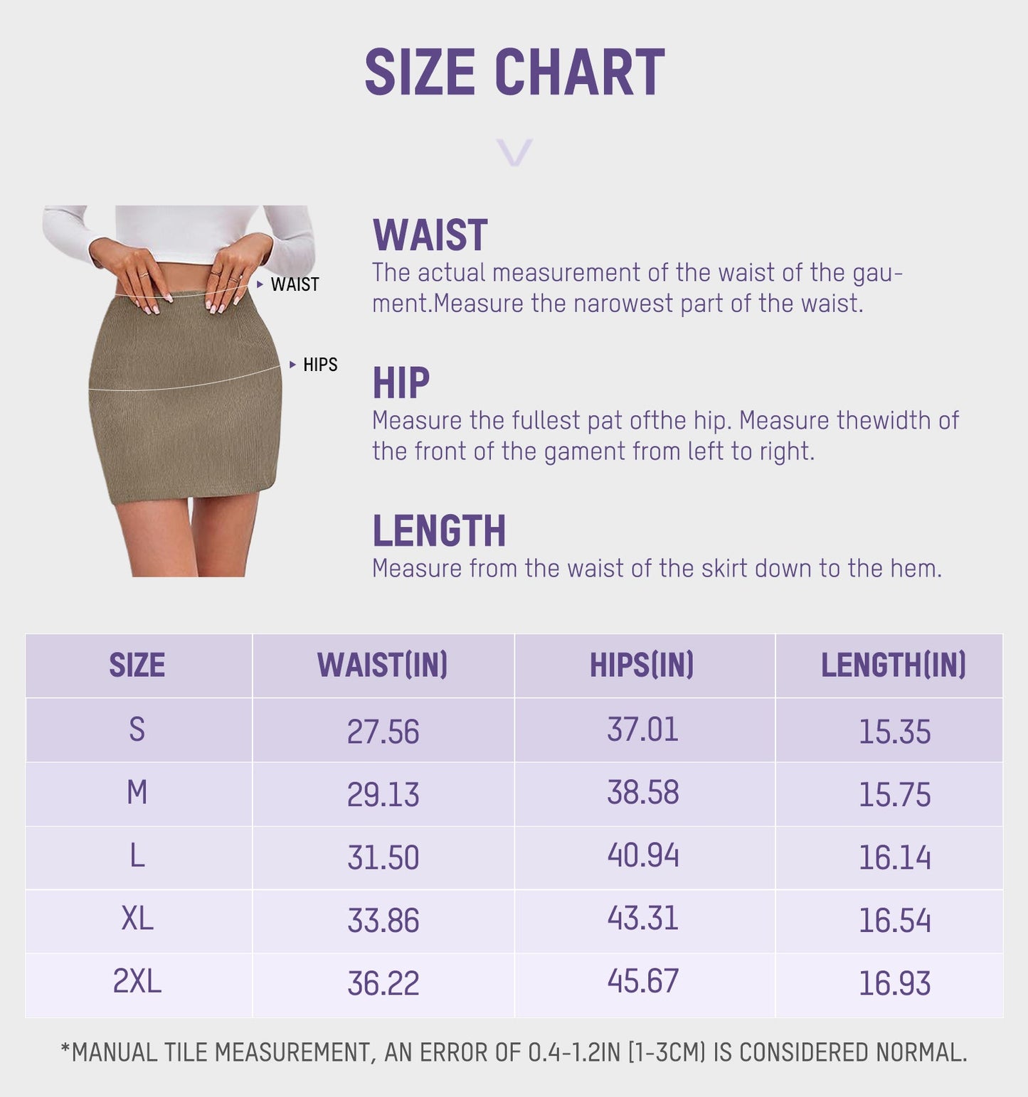 2-in-1 High Waisted Corduroy A-Line Skirt