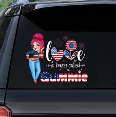 4th of July,Love Being Called Nana Grandma Personalized Sticker,Independence Day Gift