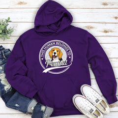 Human Belongs To Dog Version 2 - Personalized Custom Hoodie