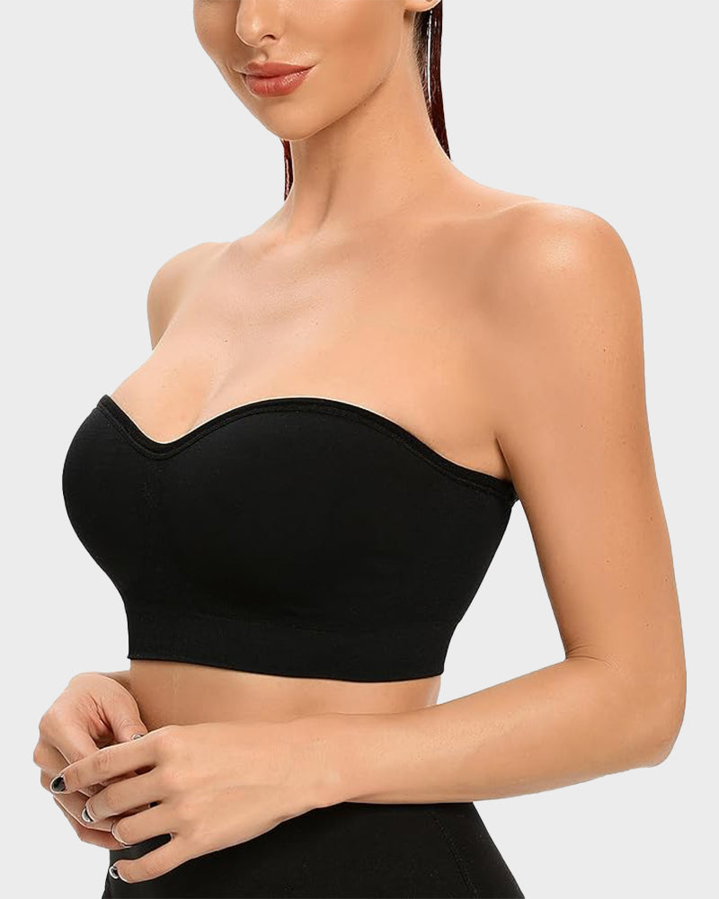 Brasier strapless sin varilla, sin costuras y antideslizante