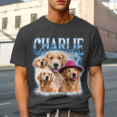 Custom Pet Face Vintage Version 3 - Personalized Custom Unisex T-shirt