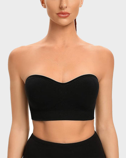 Brasier strapless sin varilla, sin costuras y antideslizante