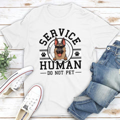 Dog Service Human Logo - Personalized Custom Unisex T-shirt