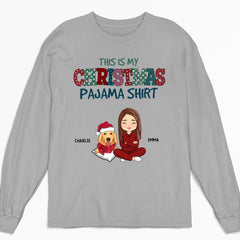 Pets Christmas Pajama - Personalized Custom Long Sleeve T-shirt