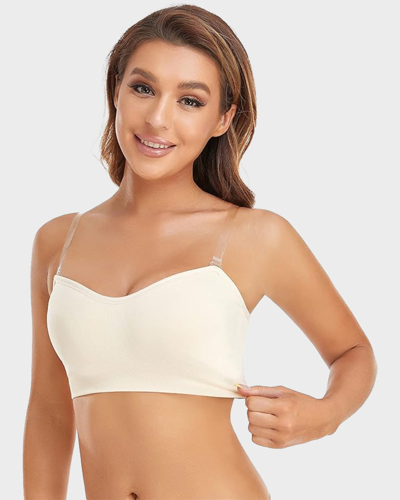Brasier strapless sin varilla, sin costuras y antideslizante