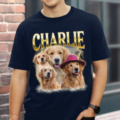 Custom Pet Face Vintage Version 8 - Personalized Custom Unisex T-shirt