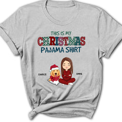 Pets Christmas Pajama - Personalized Custom Women's T-shirt