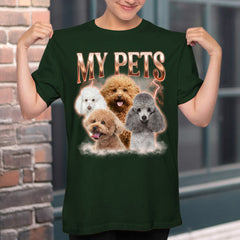 Custom Pet Face Vintage Version 8 - Personalized Custom Unisex T-shirt