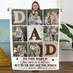 Personalisierte individuelle Decke – Geburtstag, Vatertagsgeschenk für Papa – Papa, wir lieben dich 