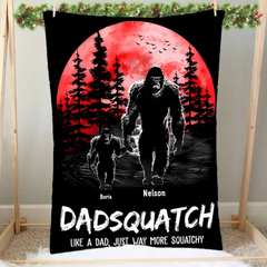 Dadsquatch, como un papá, simplemente mucho más Squatchy - Manta personalizada 