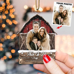 This Is Us A Whole Lot Of Love - Adorno de mica con foto personalizada - Navidad, regalo de cumpleaños para familiares, marido y esposa