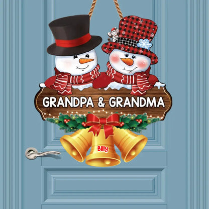 Can’t Wait To Spend Christmas Together - Family Personalized Custom Shaped Home Decor Wood Sign - House Warming Gift, Christmas Gift For Grandma, Grandpa