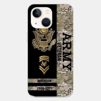 Personalized US Military Logo Custom Name Phonecase Printed