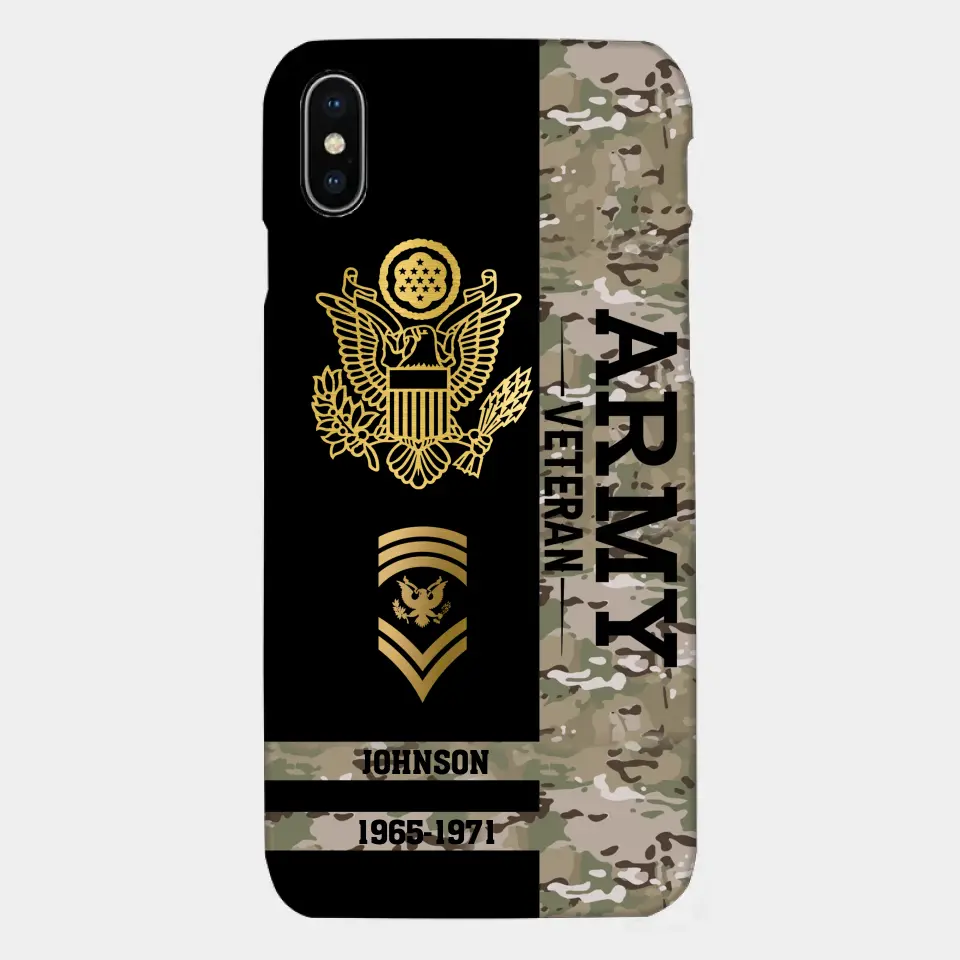 Personalized US Military Logo Custom Name Phonecase Printed