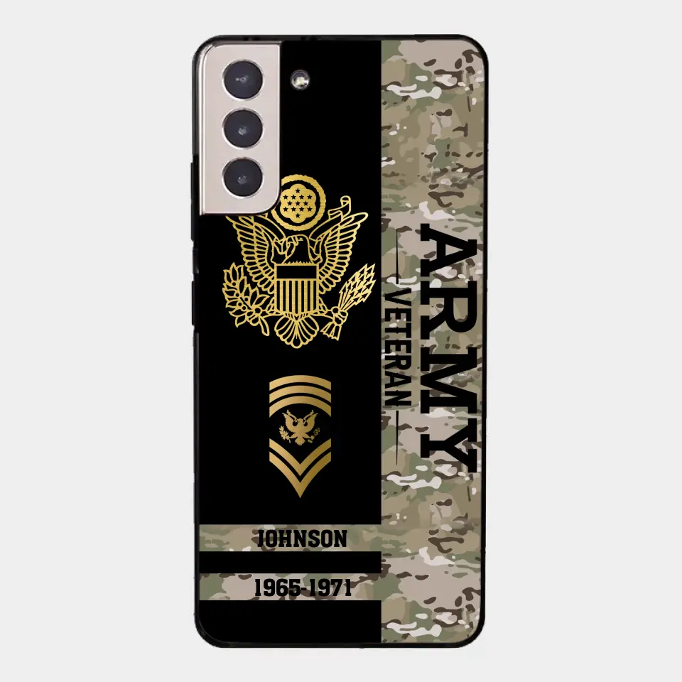Personalized US Military Logo Custom Name Phonecase Printed