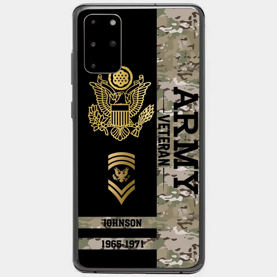 Personalized US Military Logo Custom Name Phonecase Printed