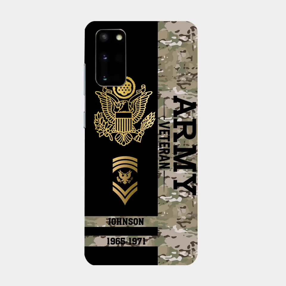 Personalized US Military Logo Custom Name Phonecase Printed