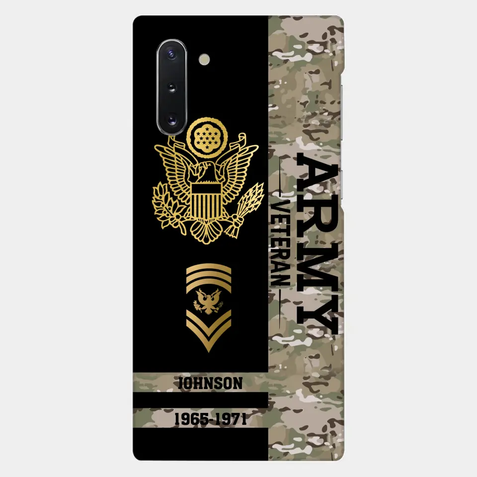 Personalized US Military Logo Custom Name Phonecase Printed