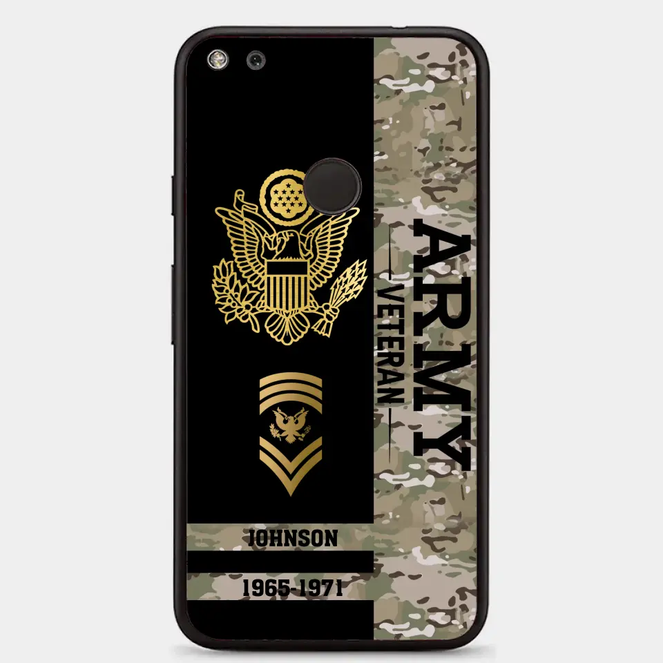 Personalized US Military Logo Custom Name Phonecase Printed