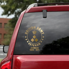 Personalized British Veterans Soldier Car Decal Printed