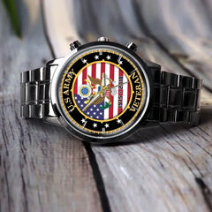 Personalized United States Veteran Logo Custom Time Watch Printed