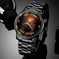 Personalized This Is How I Social Distance Motorbiker Watch Printed