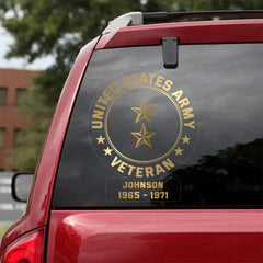 Personalisierter US-Veteranen-Soldat-Autoaufkleber, gedruckt