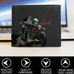 Personalized You And Me We Got This Motor And Skull Lover Leather Wallet 3D Print