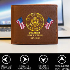 Personalized US Veteran Custom Name Wallet Printed(RFID BLOCKING)