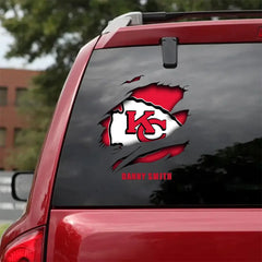 Personalized NFL Car Decal for Him – Custom Name Design