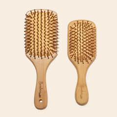 Organic Bamboo Paddle Hairbrush, Plastic Free, Hair Care, Zero Waste, Earth Friendly, Natural + Kids Hairbrush