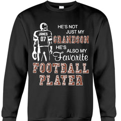 He's Not Just My Grandson He's Favorite Football Player - Personalized T-Shirt