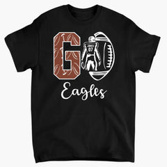 Custom Football Team and Player - Personalized T-Shirt, Sports Fan Gift