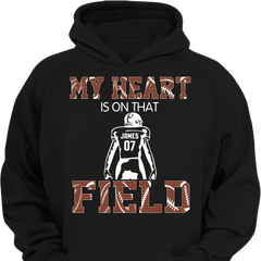 My Heart Is On That Field - Personalized T-Shirt, Football Gift