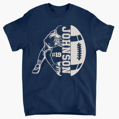 Football Mom - Personalized 2 Sides T-Shirt - Football Gift for Mom