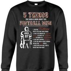 Things You Should Know About Football Mom - Personalized T-Shirt, Gift For Football Mom, Funny Shirt, Football Gift Idea