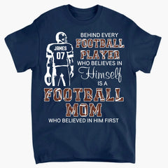 Football Player - Personalized 2-Sided T-Shirt - Football Mom Gift