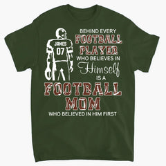 Football Player - Personalized 2-Sided T-Shirt - Football Mom Gift