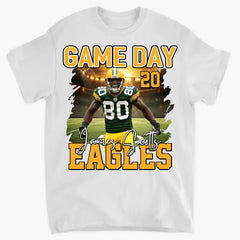 Custom Photo Football Game Day - Personalized T-Shirt, Gift for Player, Gifts for Him