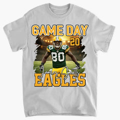 Custom Photo Football Game Day - Personalized T-Shirt, Gift for Player, Gifts for Him