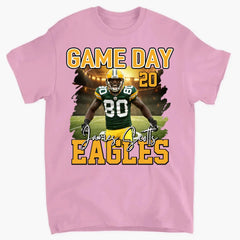 Custom Photo Football Game Day - Personalized T-Shirt, Gift for Player, Gifts for Him