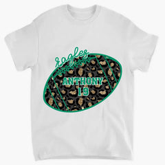 Custom Football Team - Personalized T-Shirt, Leopard Football Shirt