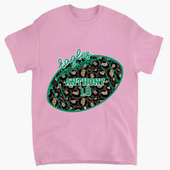 Custom Football Team - Personalized T-Shirt, Leopard Football Shirt