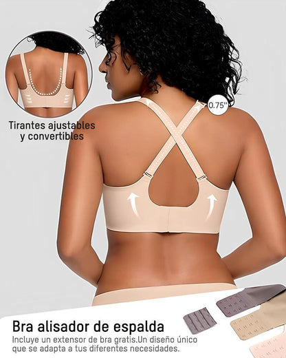 Sujetador Jelly Sin Aros de Cobertura Total con Borde Ondulado