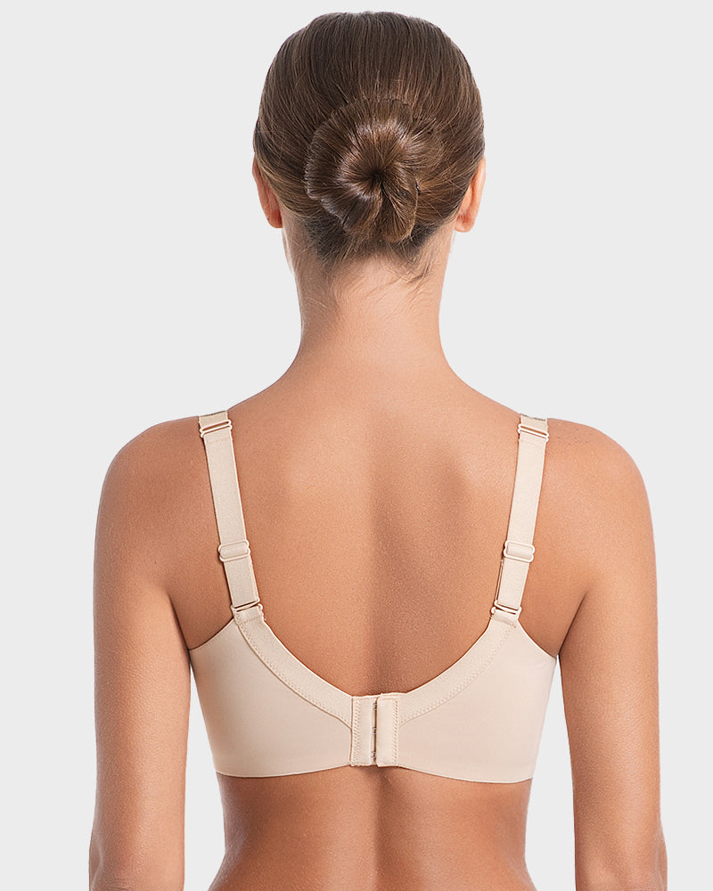 Sujetador Push-Up con Aros y Escote en V Profundo con Tirantes de Pedrería